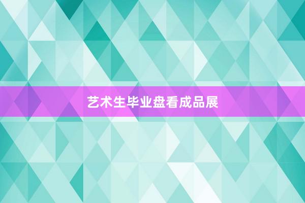 艺术生毕业盘看成品展
