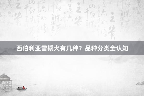西伯利亚雪橇犬有几种？品种分类全认知